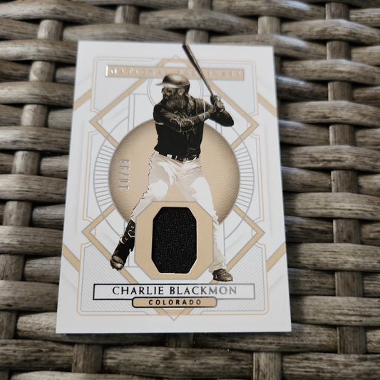 Panini National Teasures Charles Blackmon Jersey Patch 10/99 #143