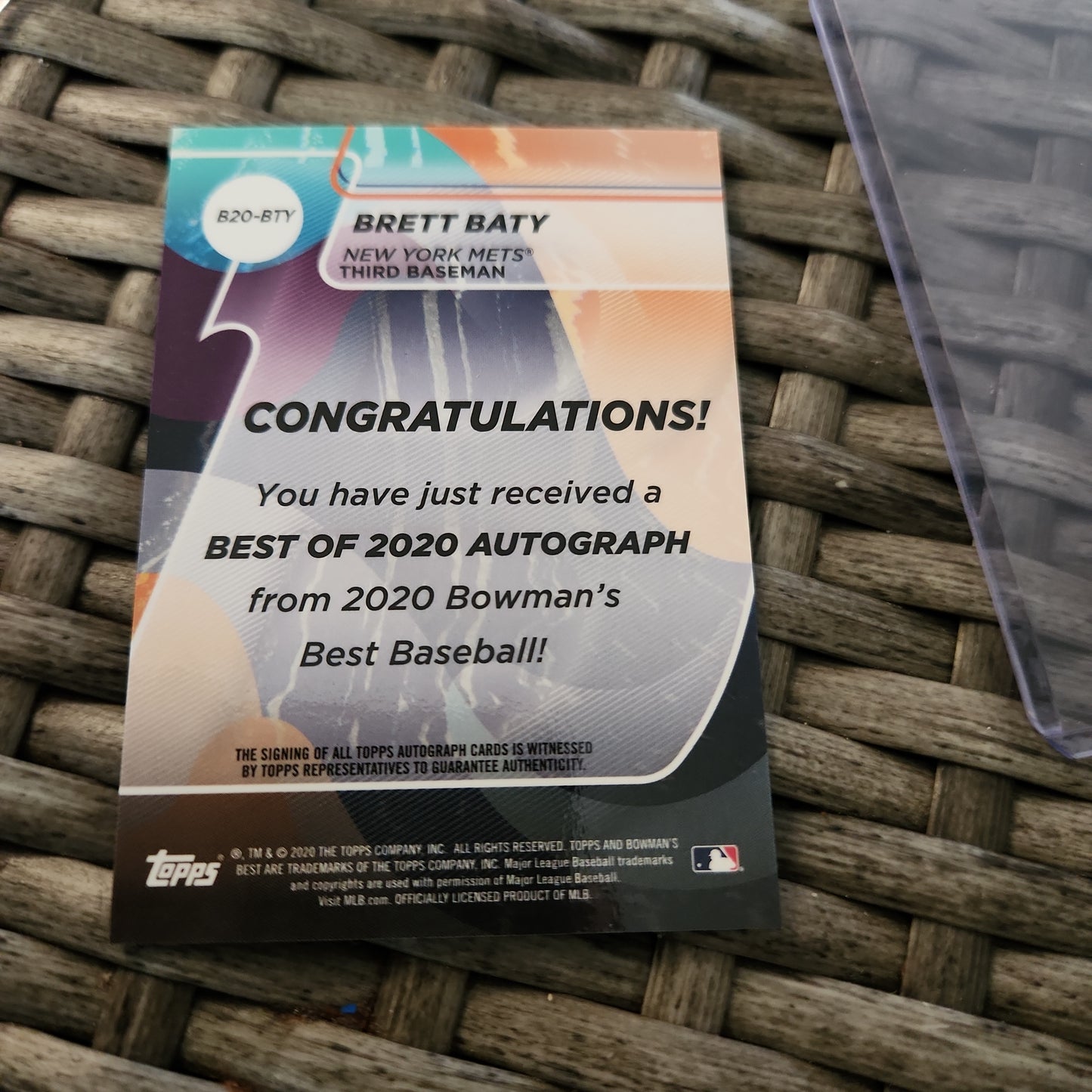 Topps Bowman Best Brett Baty Auto #B20-BTY
