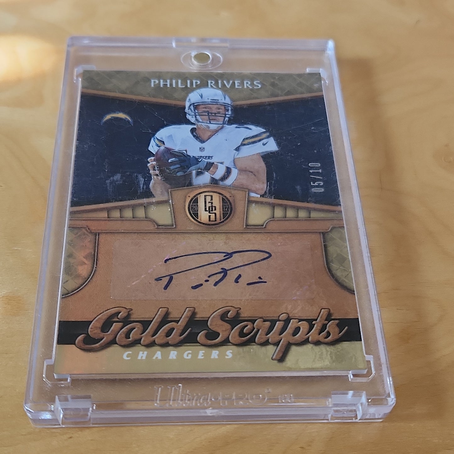 Panini Gold Script Philp Rivers Auto 05/10 #GS-PR