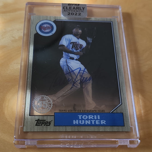 Topps Clearly 35th Anniversary Tori Hunter Auto #87TBA-THU