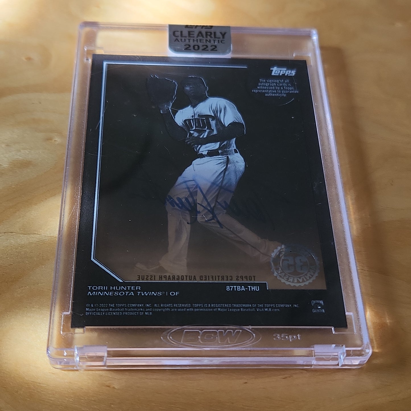 Topps Clearly 35th Anniversary Tori Hunter Auto #87TBA-THU