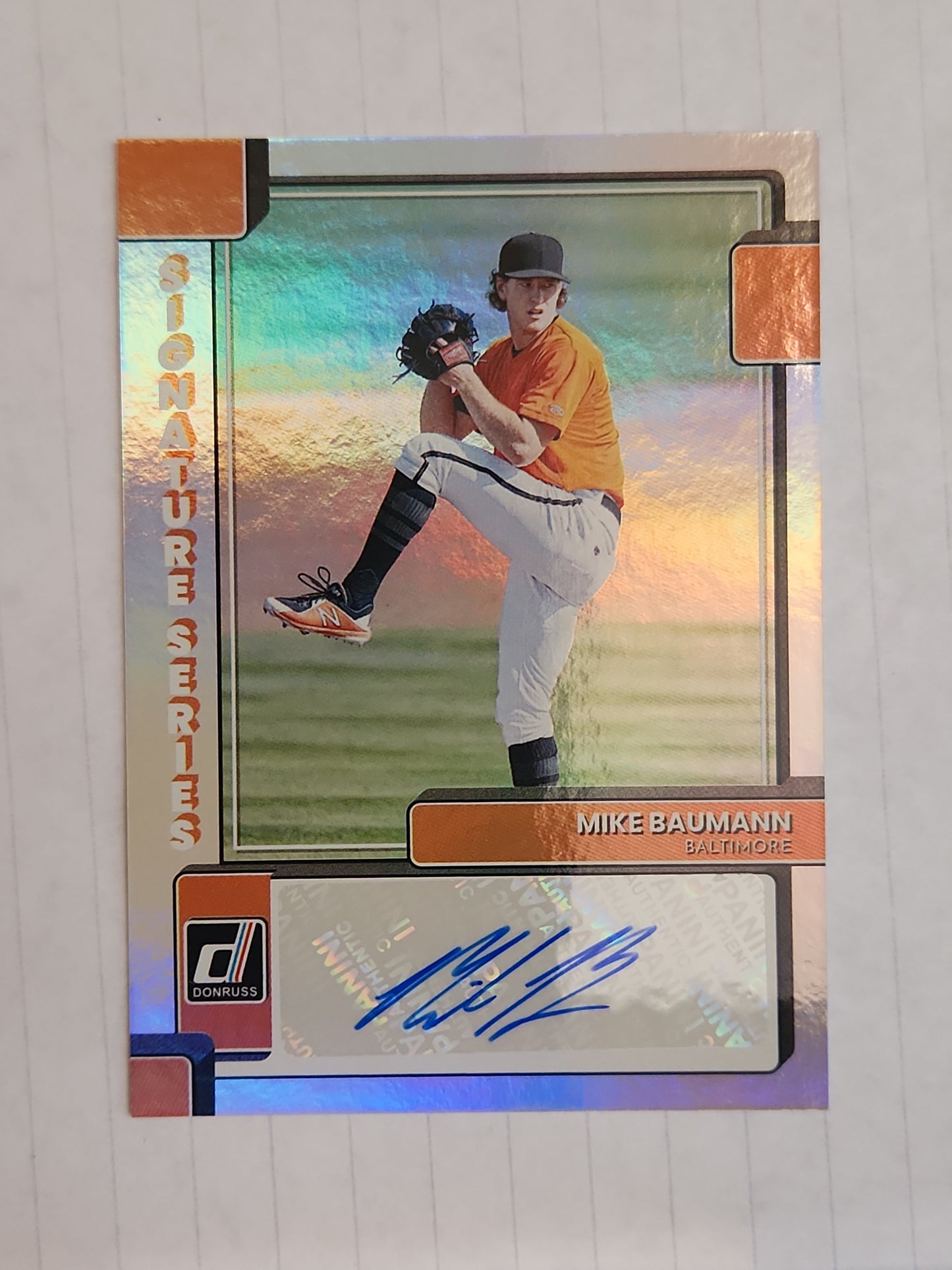 2022 Donruss Mike Baumann #SS-MB Signature Series Auto RC Baltimore Orioles