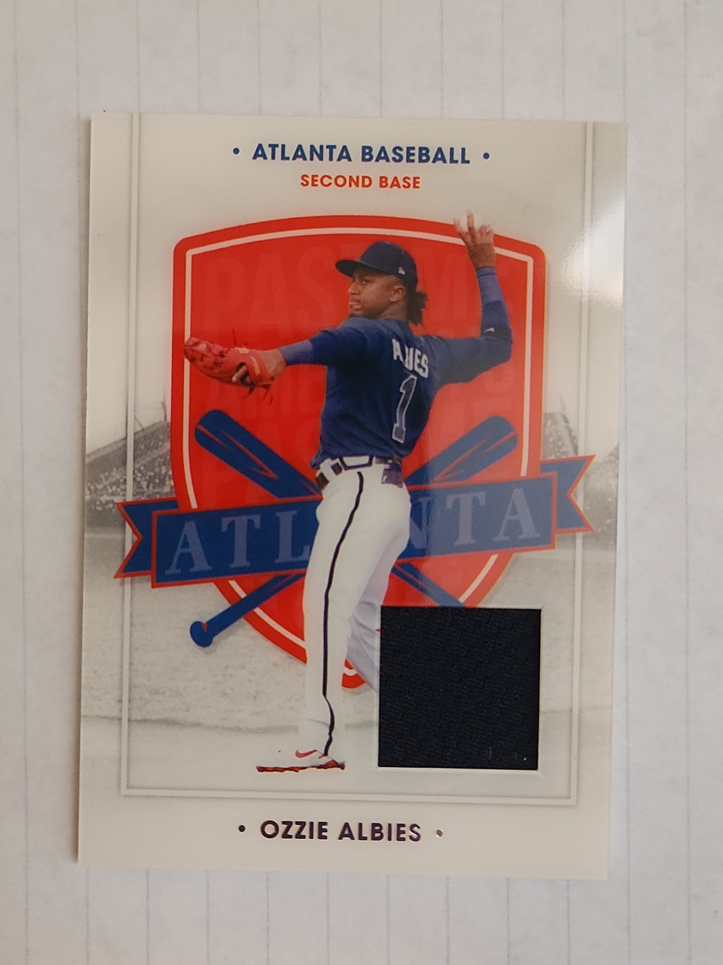 2021 Panini Chronicles OZZIE ALBIES Patch Relic America's Pastime Braves