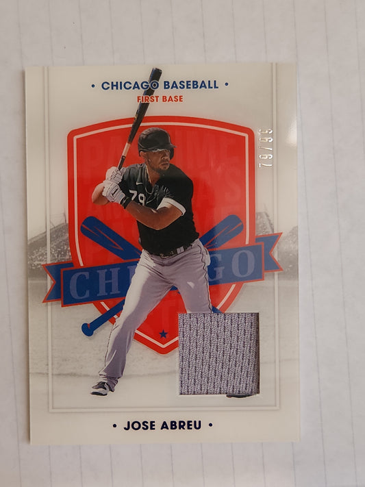 Jose Abreu 2021 Chronicles America Past Times Patch 79/99 #72 Chicago White Sox