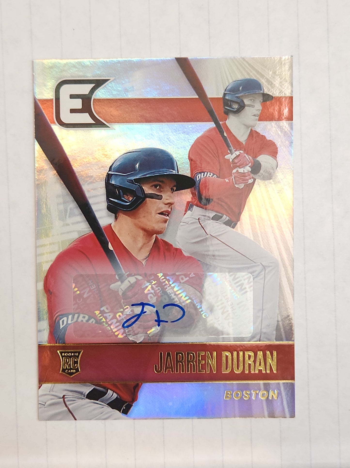 2022 Chronicles Essentials Baseball #5 Jarren Duran AUTO Rookie RC Boston Red Sox