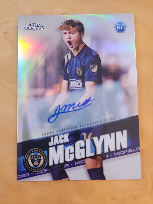 2022 Topps Chrome MLS #35 Jack McGlynn Rookie Auto Autograph Philadelphia Union