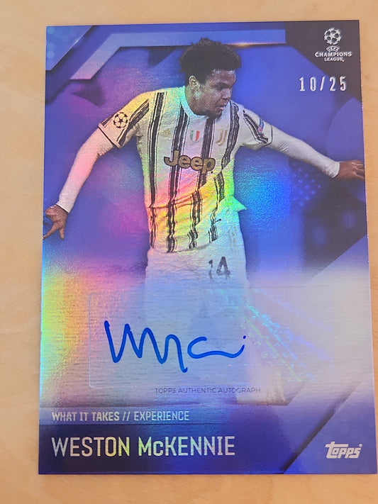 2021 Topps UEFA Champions League Weston McKennie AUTO /25