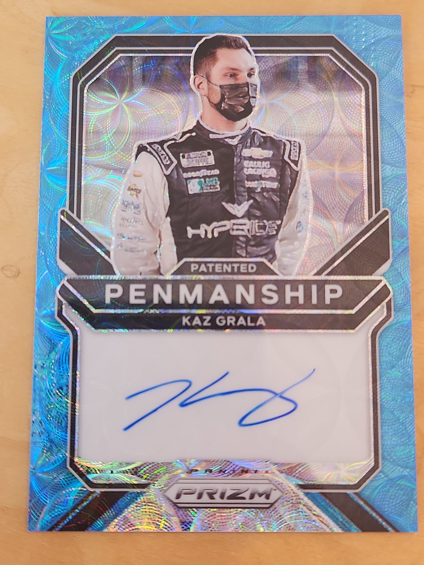 2021 Panini Nascar Prizm Racing Patented Penmanship Auto Kaz Grala 07/60