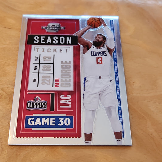 Panini Prizm Contender Optic Season Ticket Paul George #50