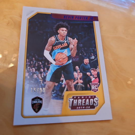 Panini Threads Blue Parallel Kevin Porter Jr. 16/99 #99