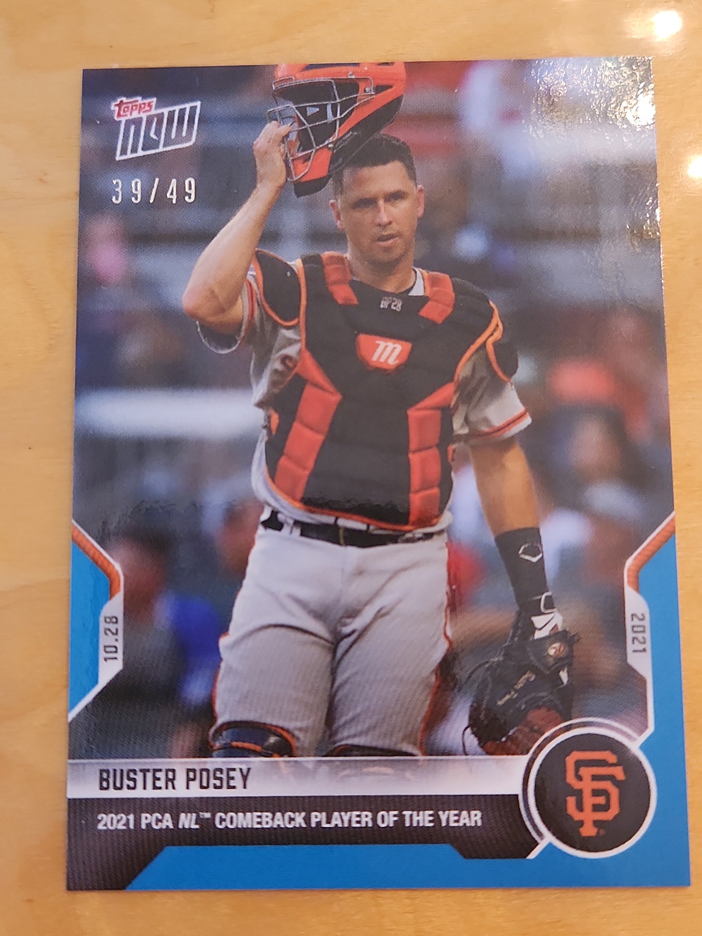 2021 Topps Now #PCA-4 Buster Posey San Francisco Giants 39/49