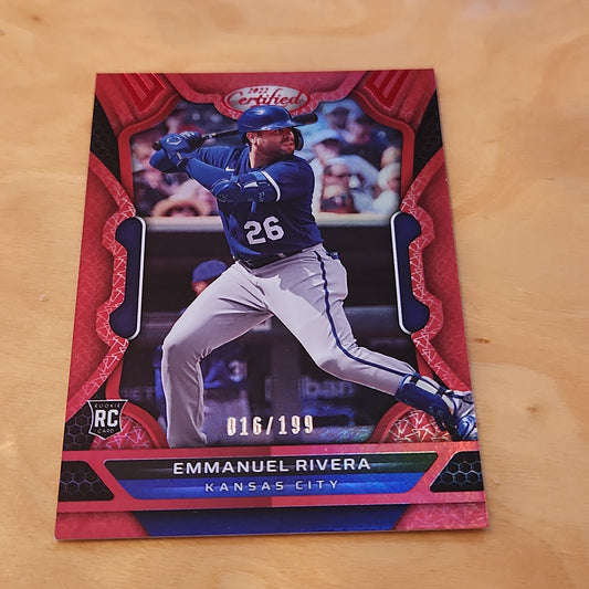 Panini Certified Red Parallel Emmanuel Rivera RC 016/199 #49