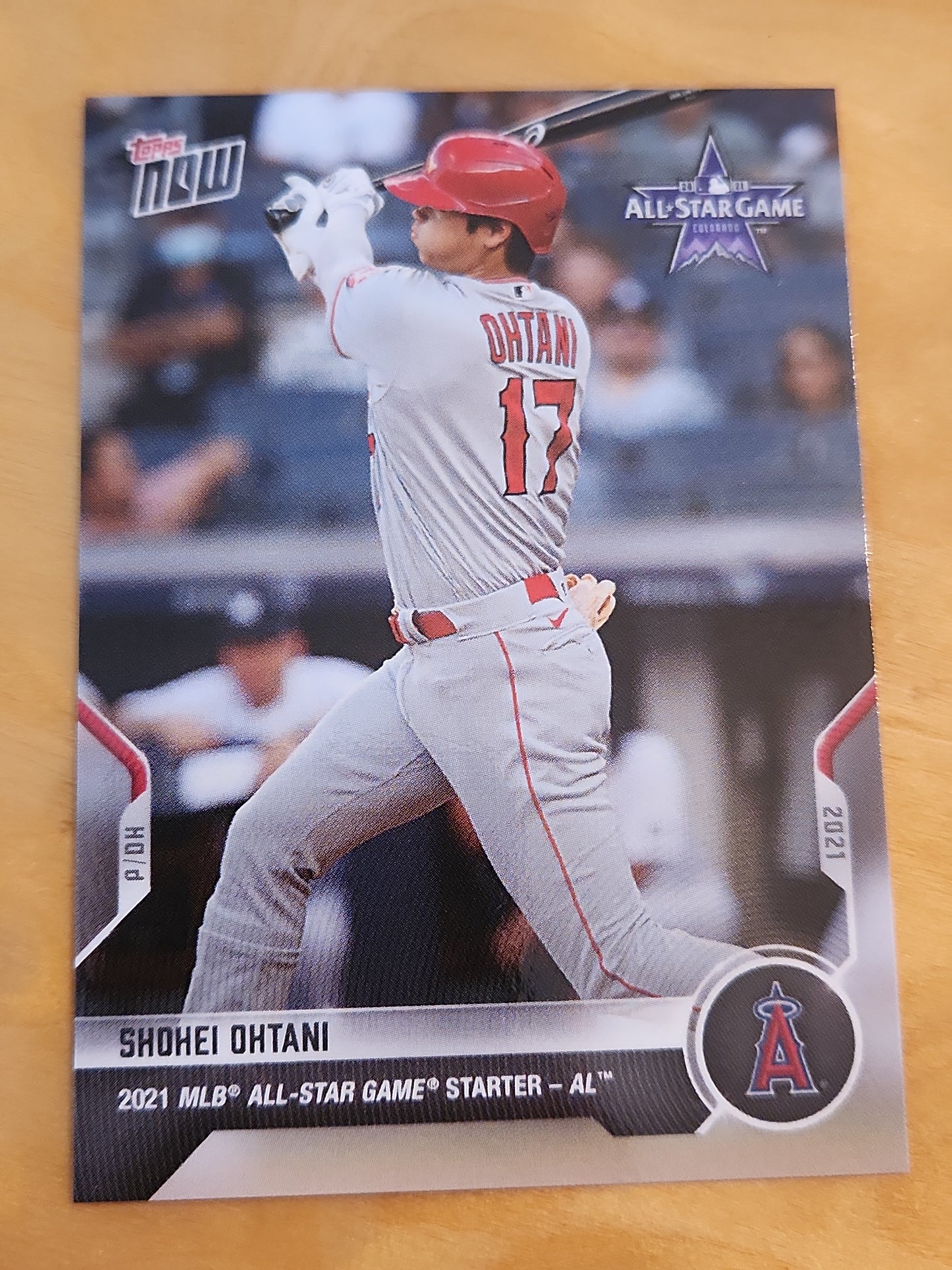 2021 TOPPS NOW PLATINUM All-Star Game #ASG-17 SHOHEI OHTANI ANGELS Foil Stamp