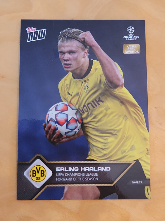 Topps Now Erling Haaland BVB UEFA Champions League Forward Of Season #010 PWE