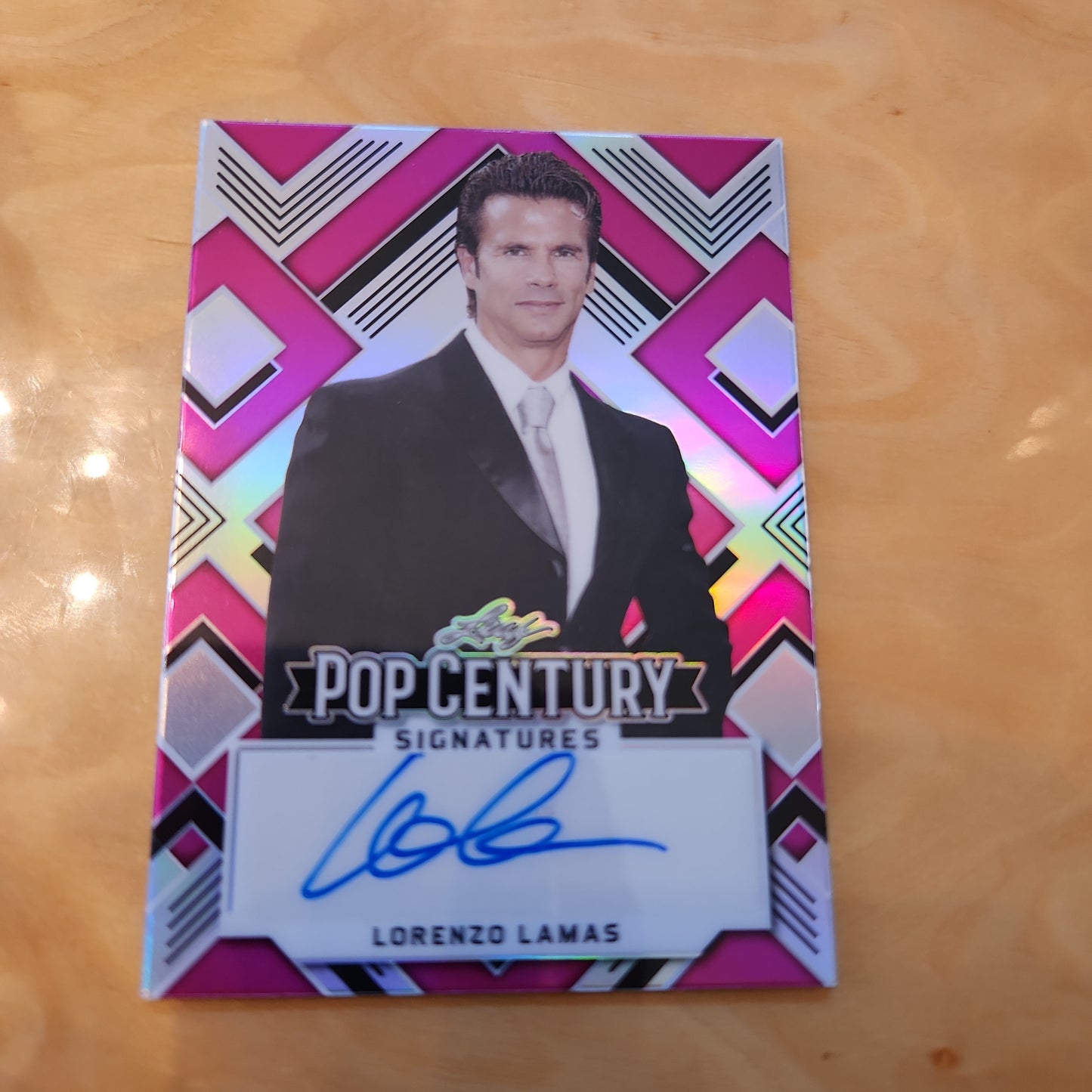 Leaf Pop Century Lorenzo Lamas Auto 2/15 #BA-LL1
