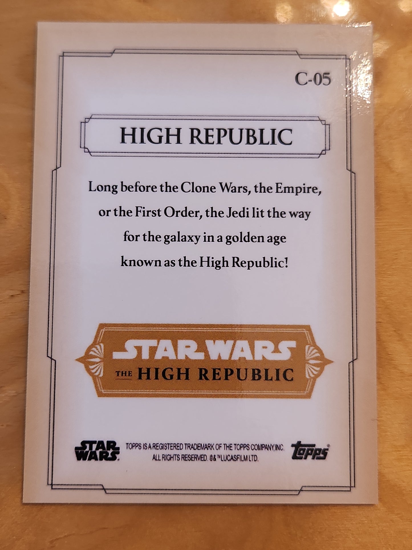 2021 Topps On-Demand Star Wars: The High Republic Cover Art #C-05 High Republic