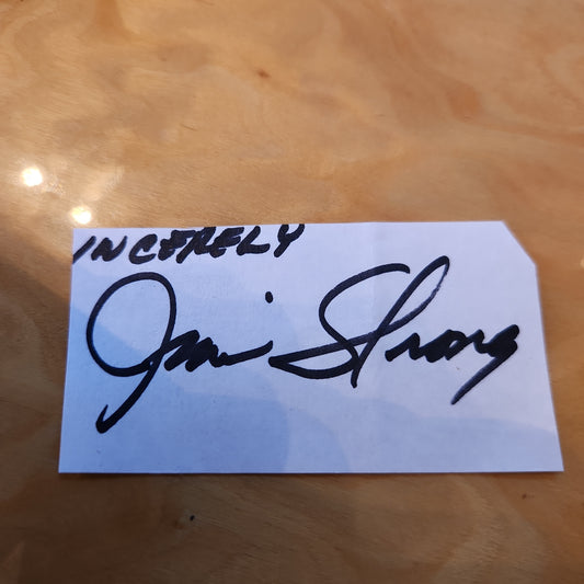 Jim Strong Cut Autograph