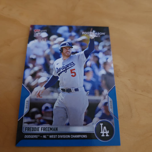 Topps Now Post Season Blue Parallel Freddie Freeman 41/49 #PS-2