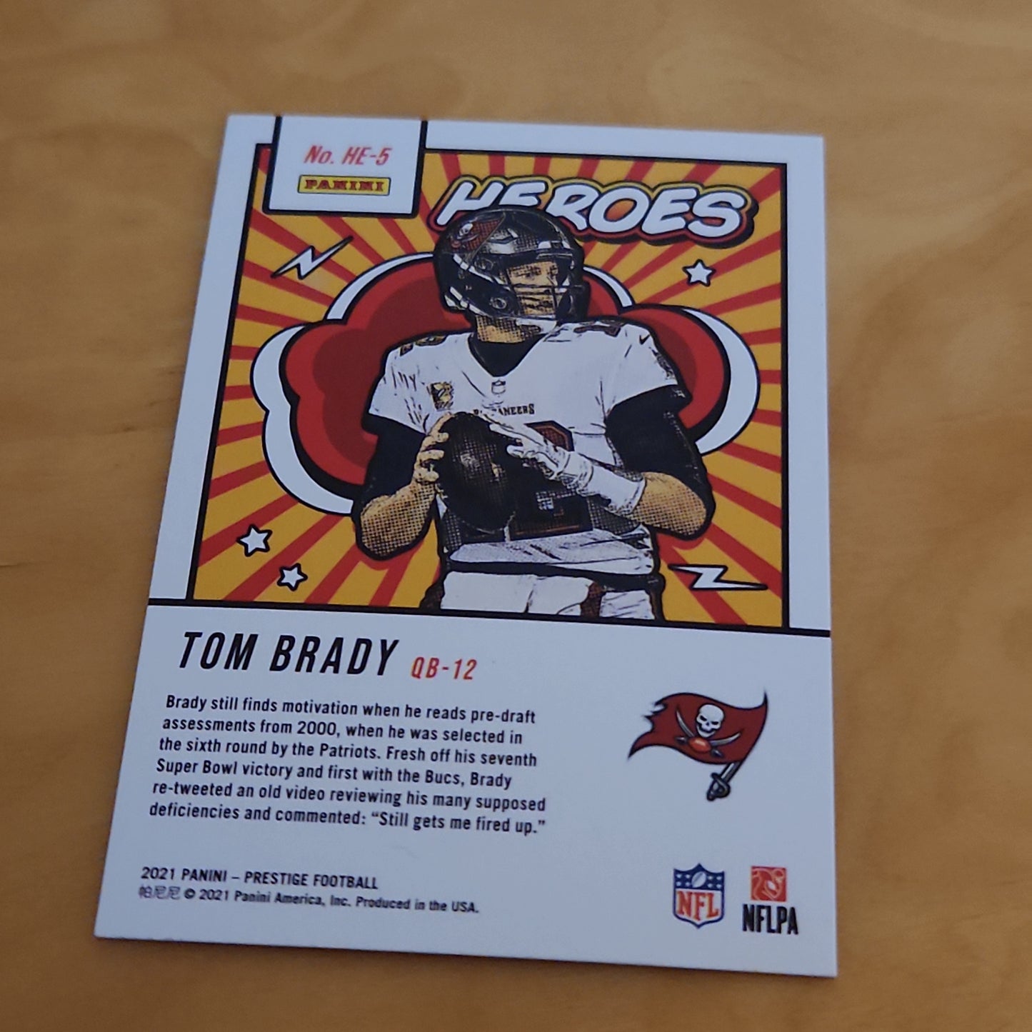 Panini Prestage Heroes Tom Brady #HE-5