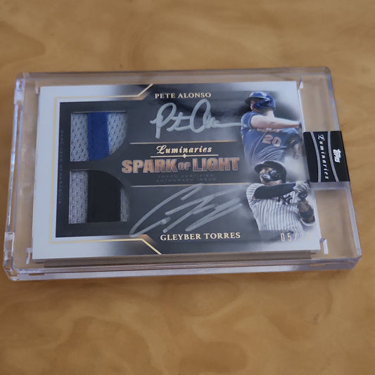 Topps Lumunaries Pete Alonso & Gleyber Torres Auto Jersey Patch #SLDP-PA