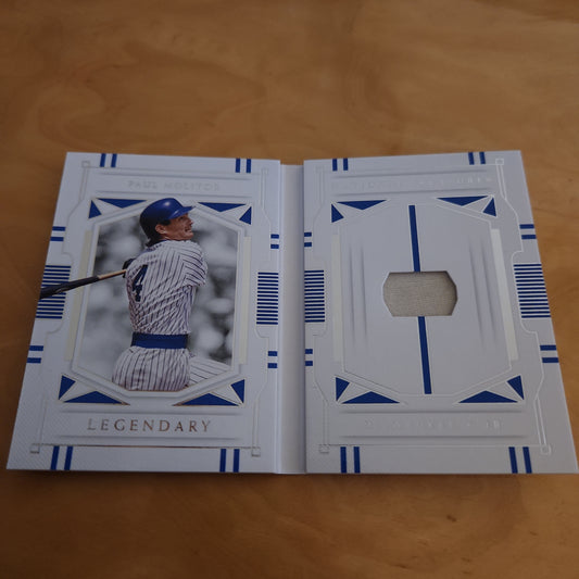 Panini National Treasures Booklet Paul Molitor Relic 22/49 #LMB-PM