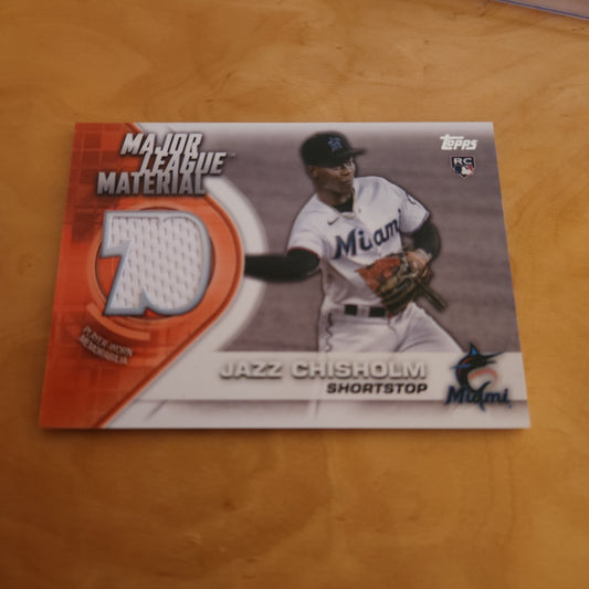 Topps Major League Material Jazz Chidholm RC Jersey Patch #MLM-JCH