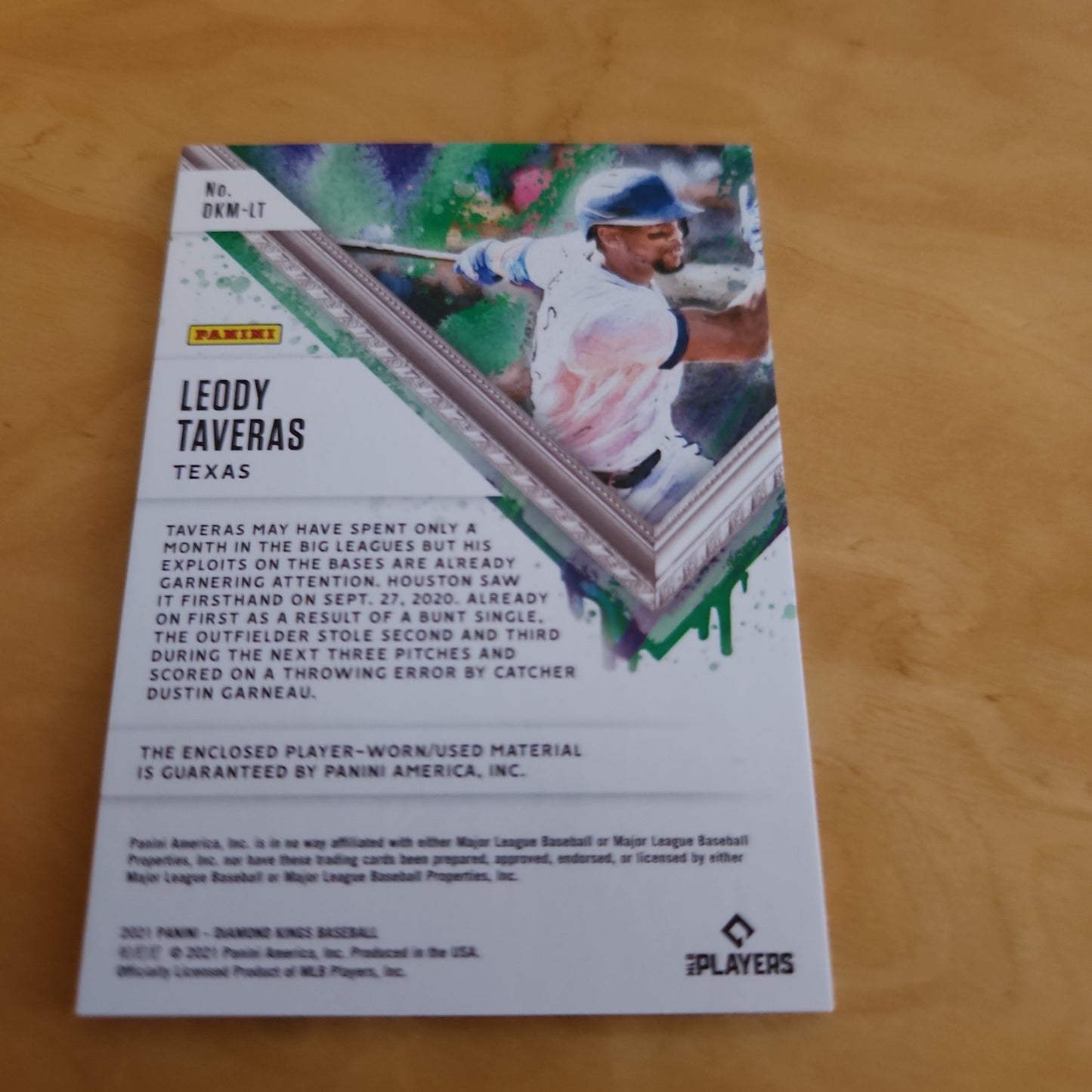 Panini Mosaic Leddey Taveras Dual Relic #OKM-LT