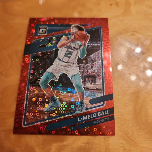 Panini Prizm Optic Red Disco Lemelo Ball 1/85 #26
