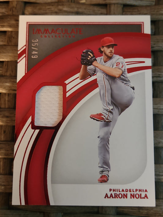 2022 Aaron Nola SSP Relic Patch 35/49 Immaculate Collection Phillies SP