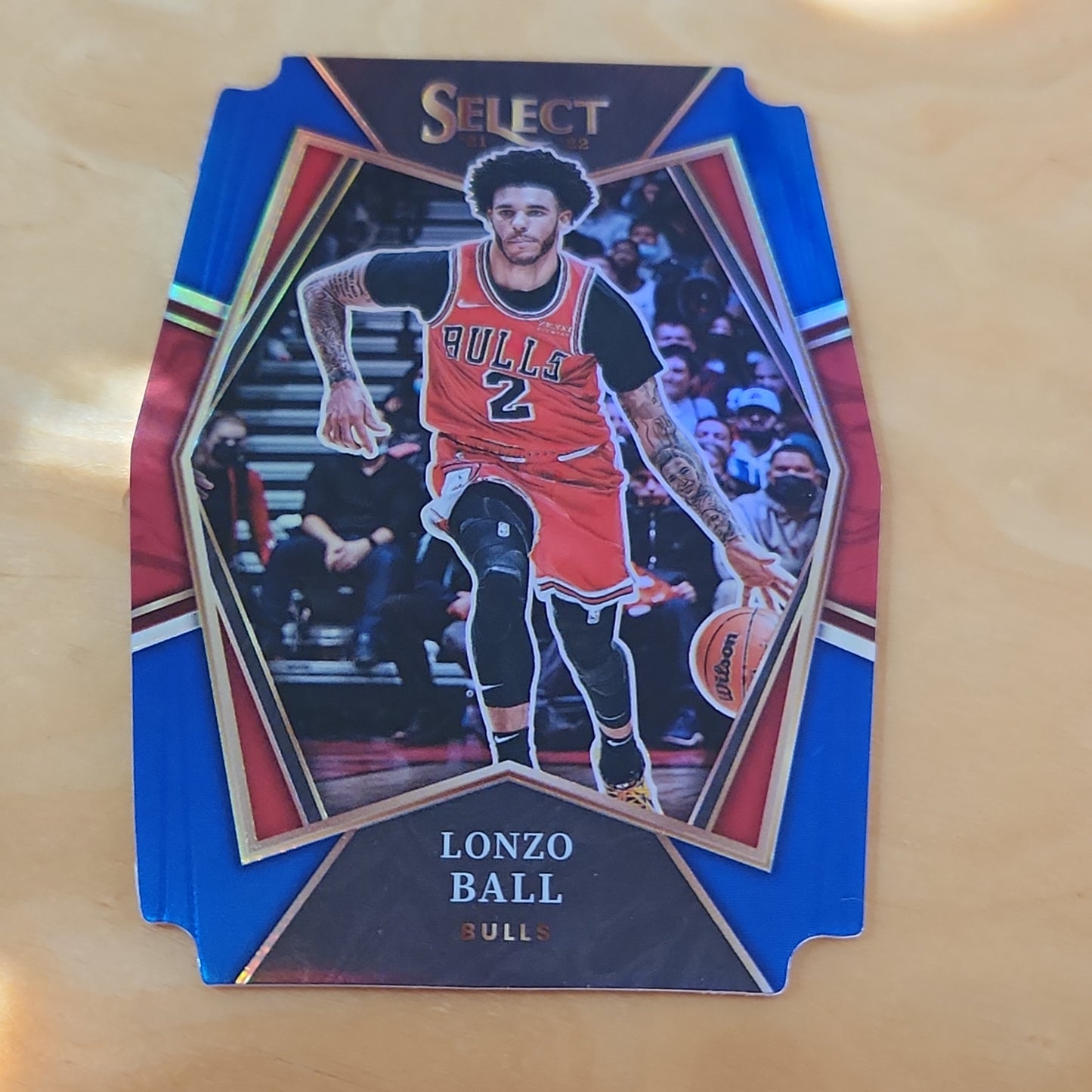 Panini Prizm Premier Level Selct Blue Dye-Cut Lonzo Ball 126/249 #107