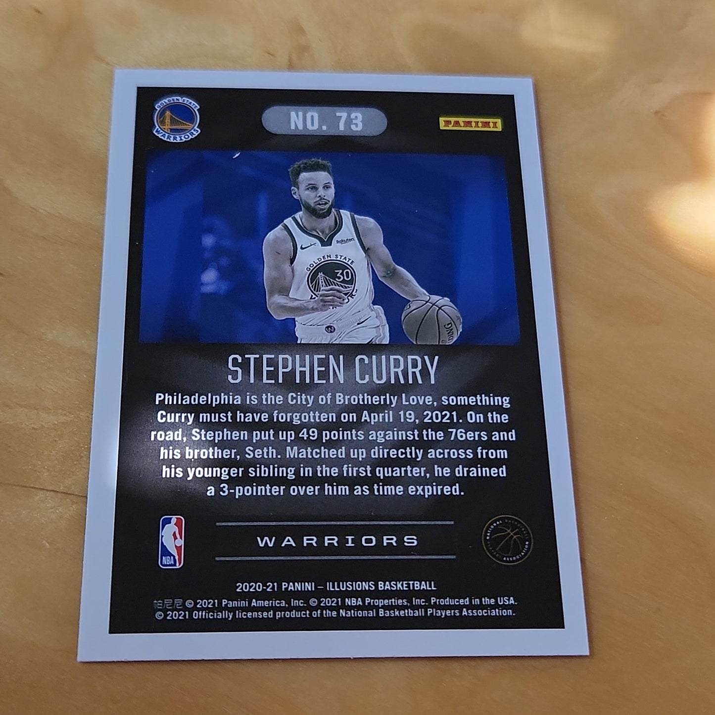 Panini Illusions Stephen Curry #73