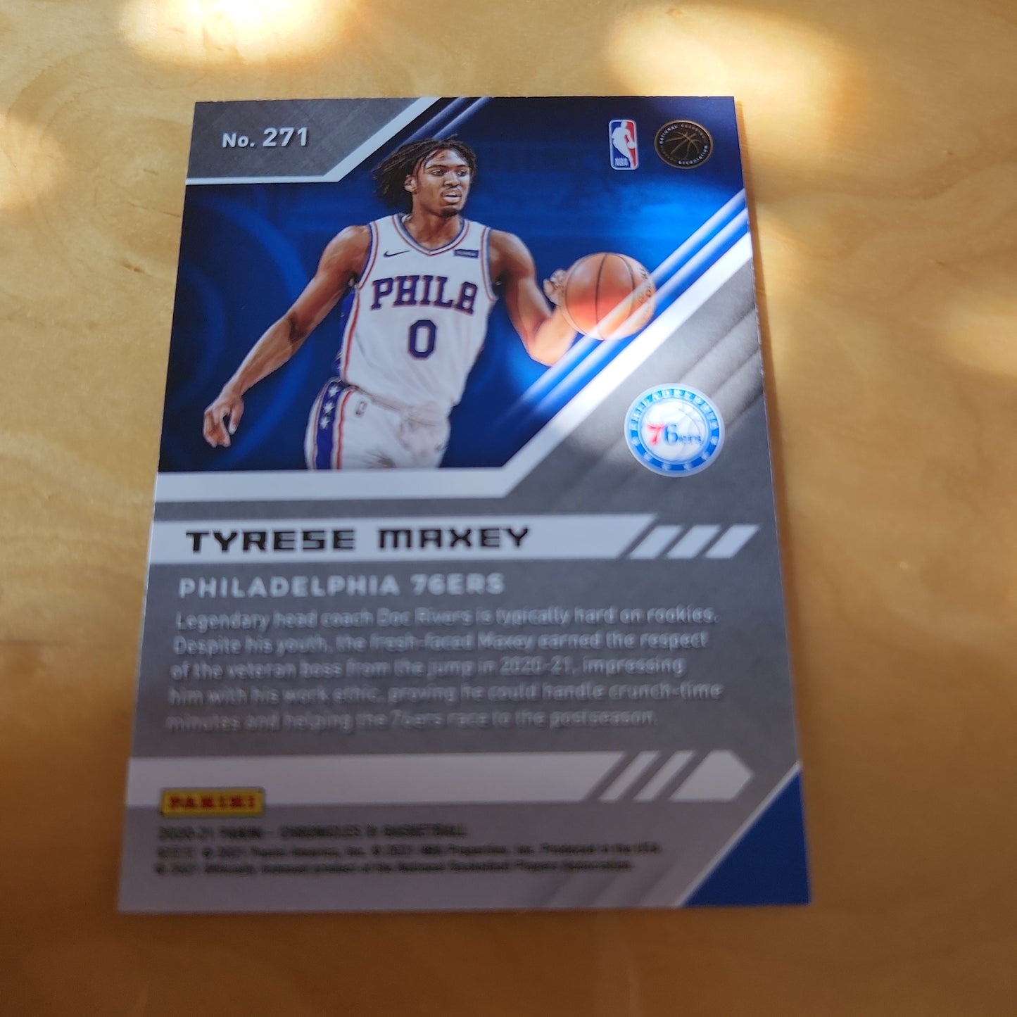 Panink XR Tyrese Maxey RC #271