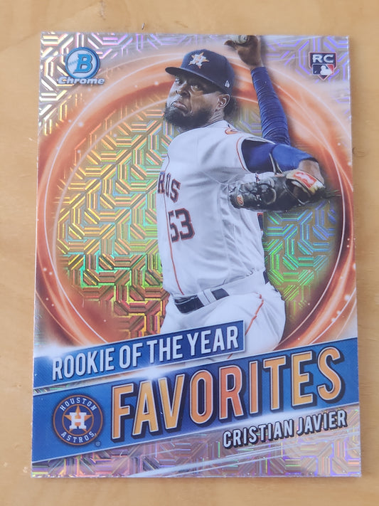 Christian Javier 2021 Bowman Chrome Rookie of the Year Favorites #RRY-CJ ,Astros