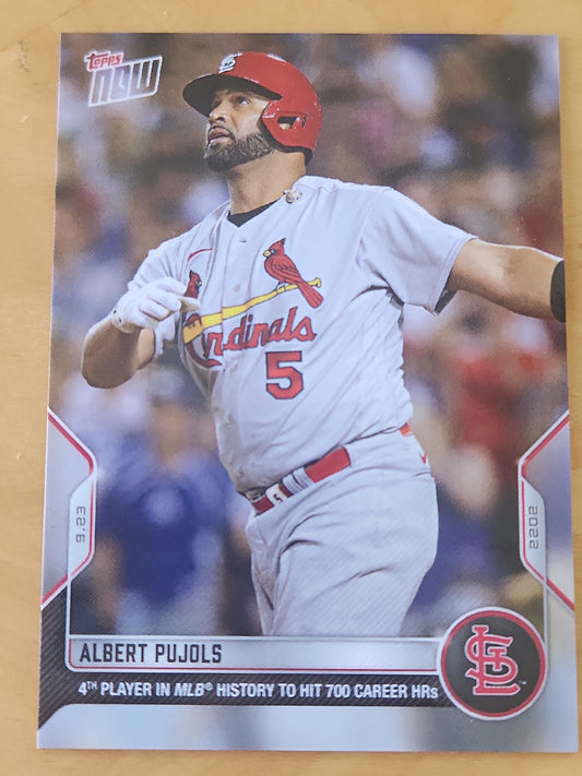 Albert Pujols 700 HR Home Runs  2022 TOPPS NOW Card #951  CARDINALS