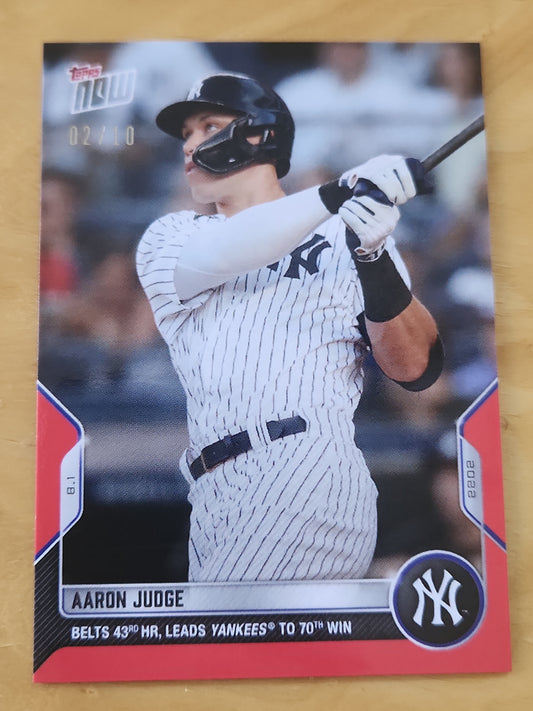 Aaron Judge 2022 Topps Now #631 Red 02/10