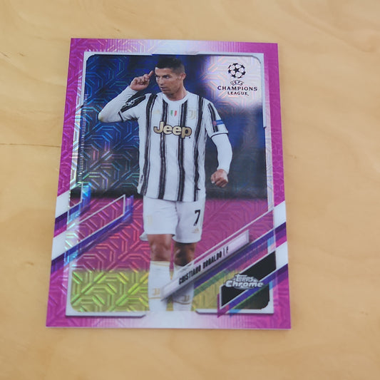 Topps Chrome Pink Cristiano Ronaldo 121/125 #100