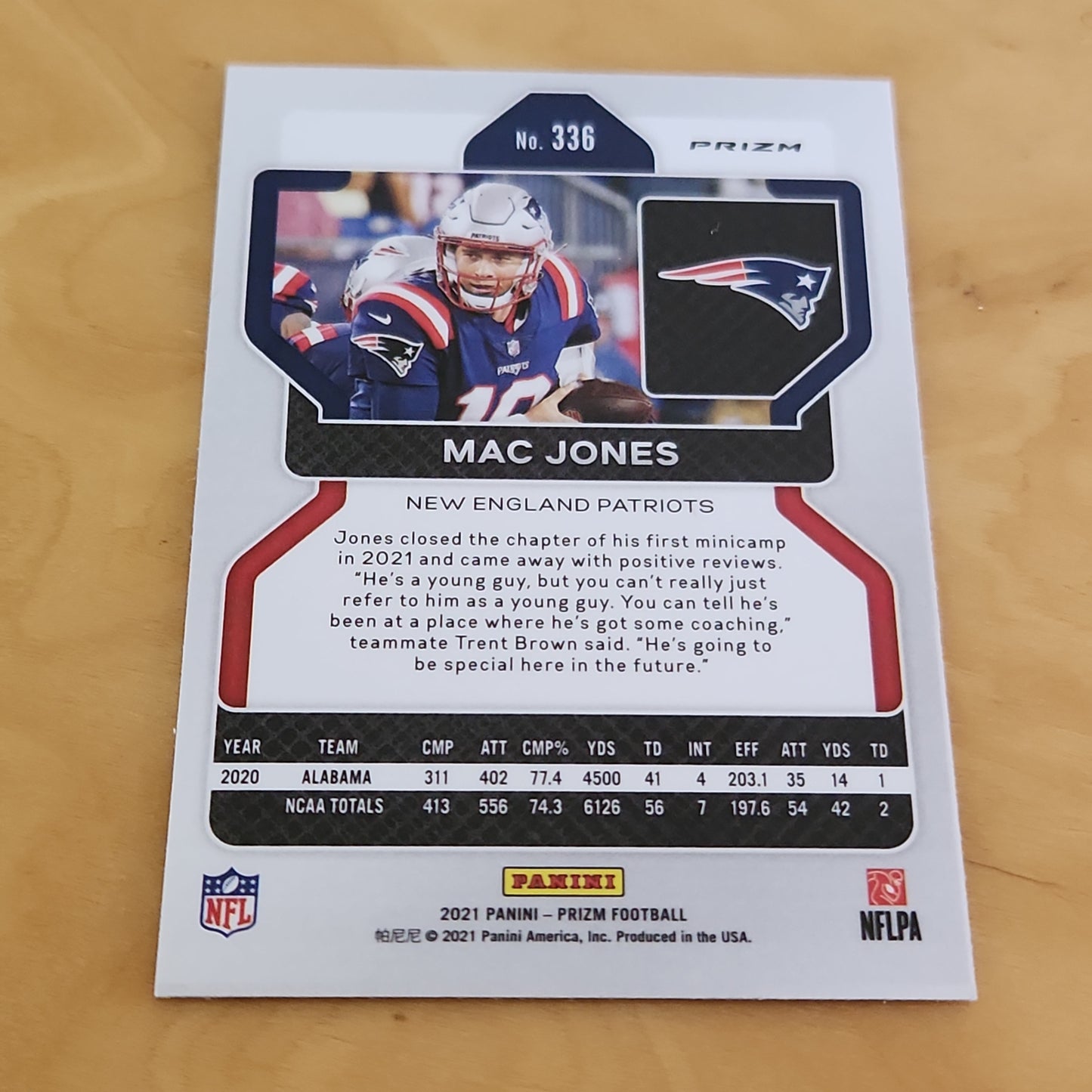 Panini Prizm Holo Mac Jones RC #336