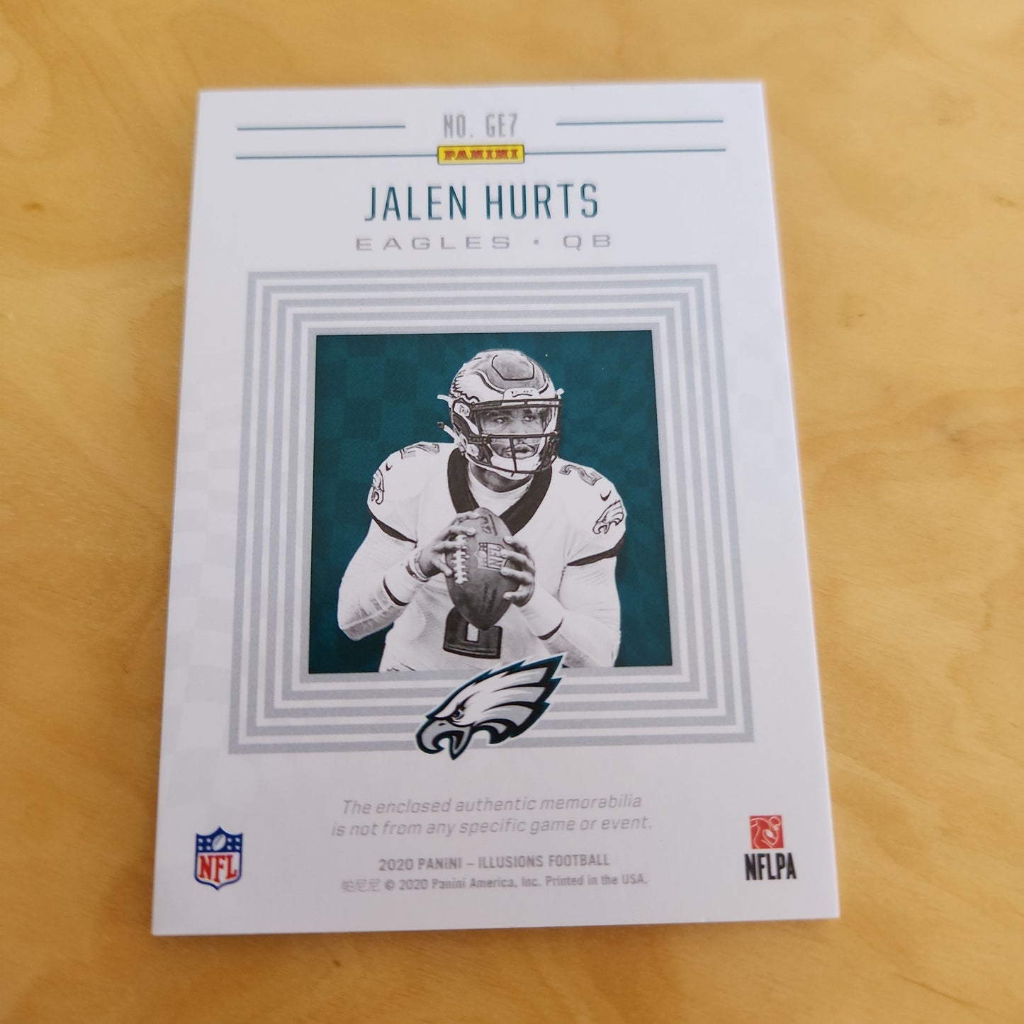 Panini Illusions Great Expectations Jalen Hurts Relic #GE7