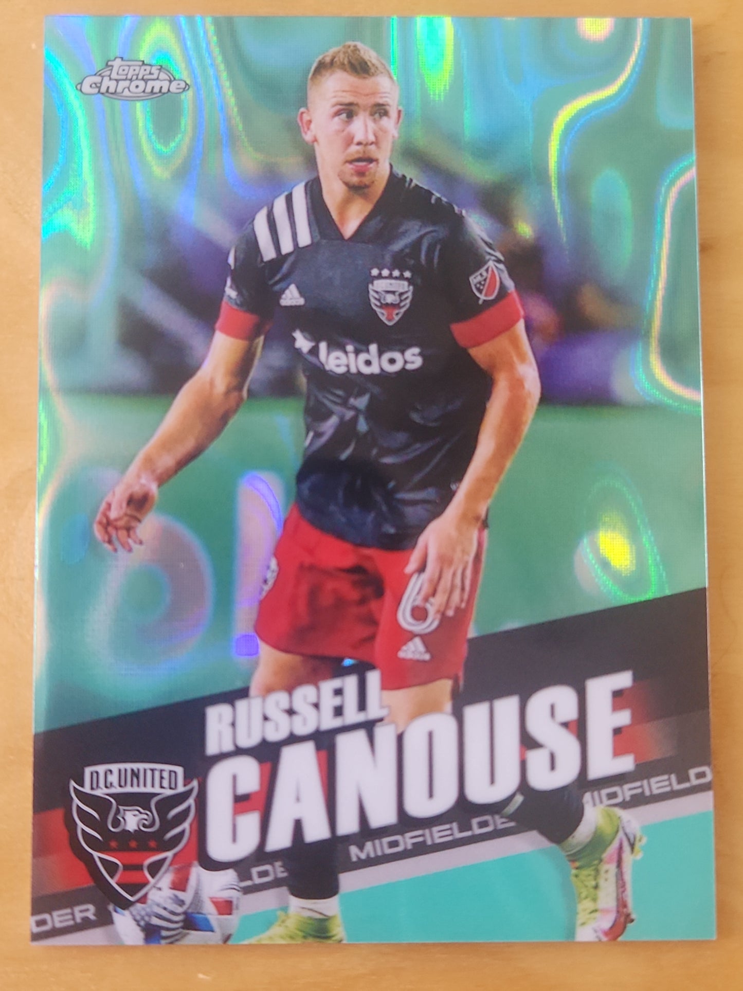 2022 Topps Chrome MLS Aqua Refractor Russell Canouse #014/299 DC United #169