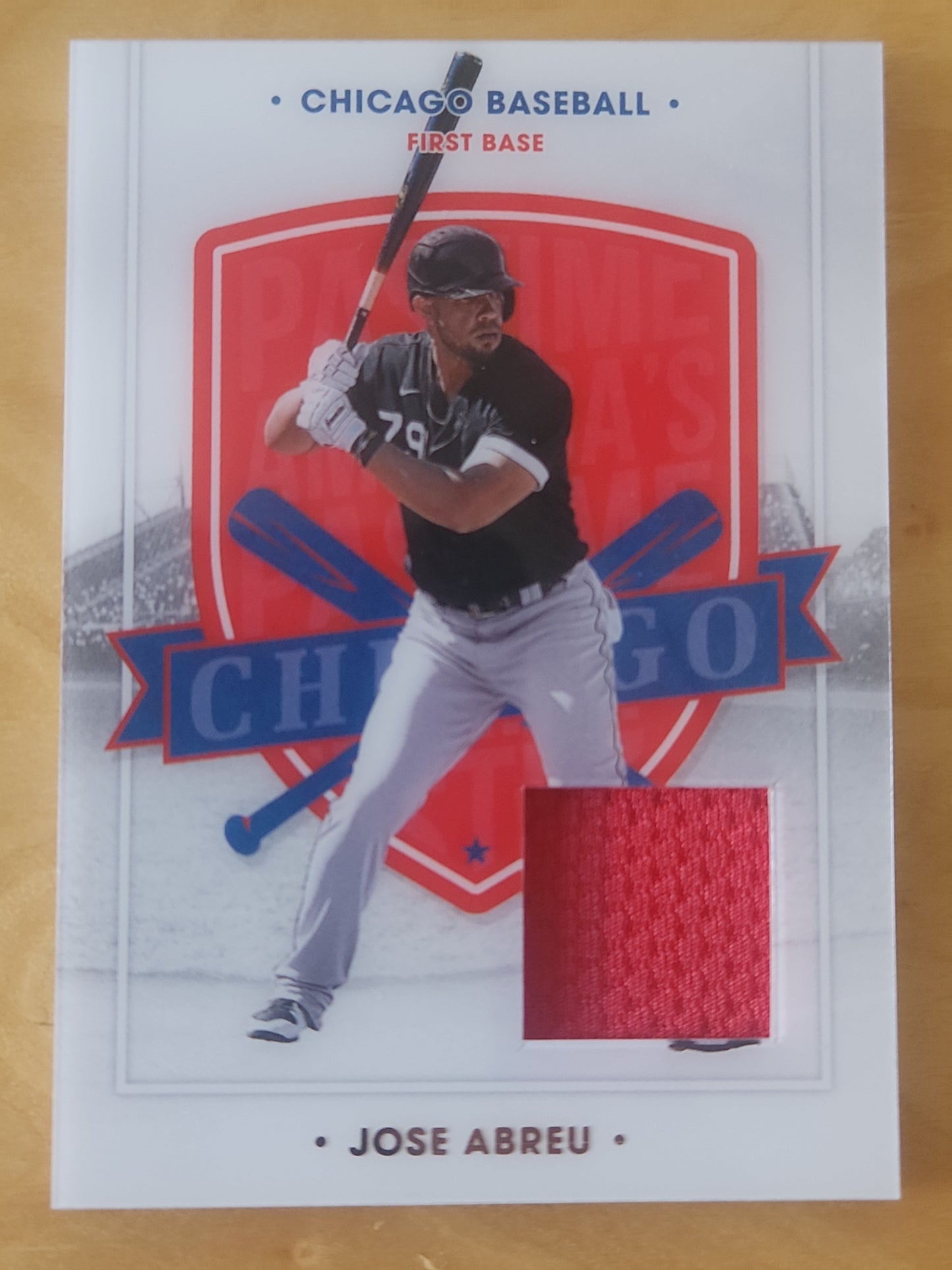 JOSE ABREU 2021 PANINI CHRONICLES AMERICAS PASTIME PATCH RELIC CHICAGO WHITE SOX