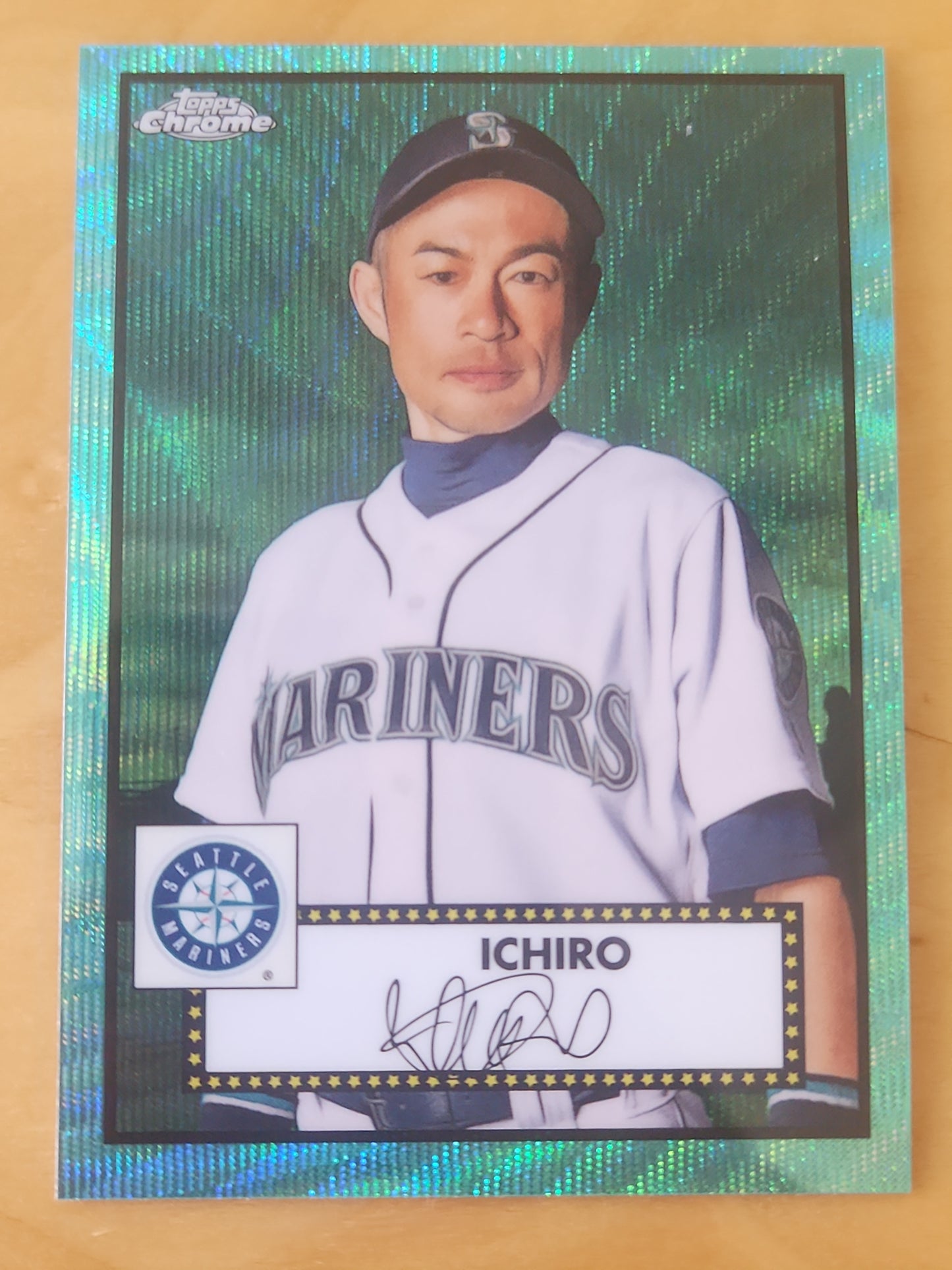 2021 TOPPS CHROME PLATINUM #492 ICHIRO  *ANNIVERSARY AQUA WAVE*  MARINERS