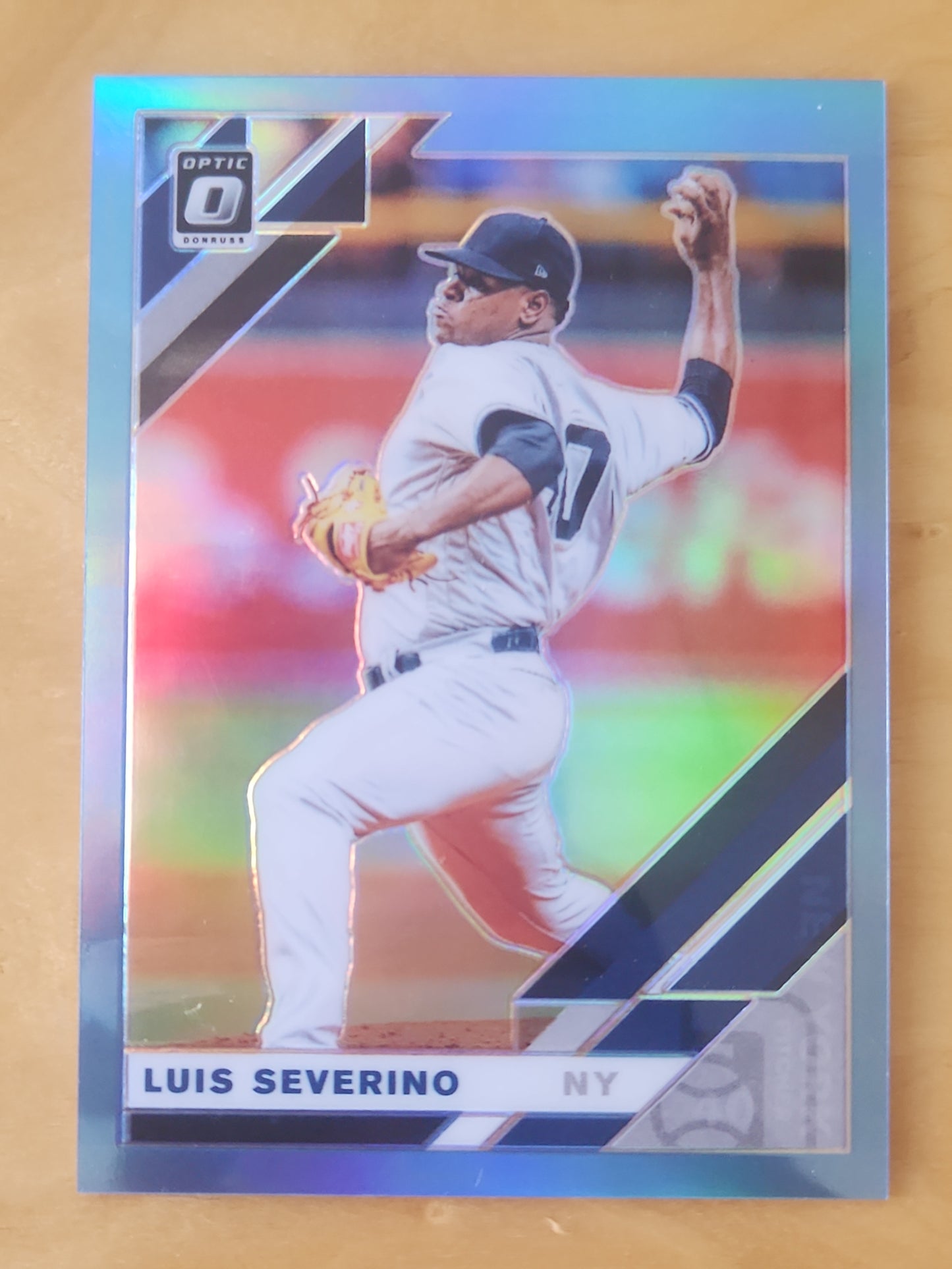 2019 Panini Donruss Optic Carolina Blue Prizm 49/50 Luis Severino #110