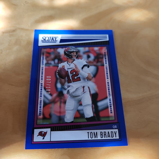 Panini Score Blue Tom Brady 007/100 #68