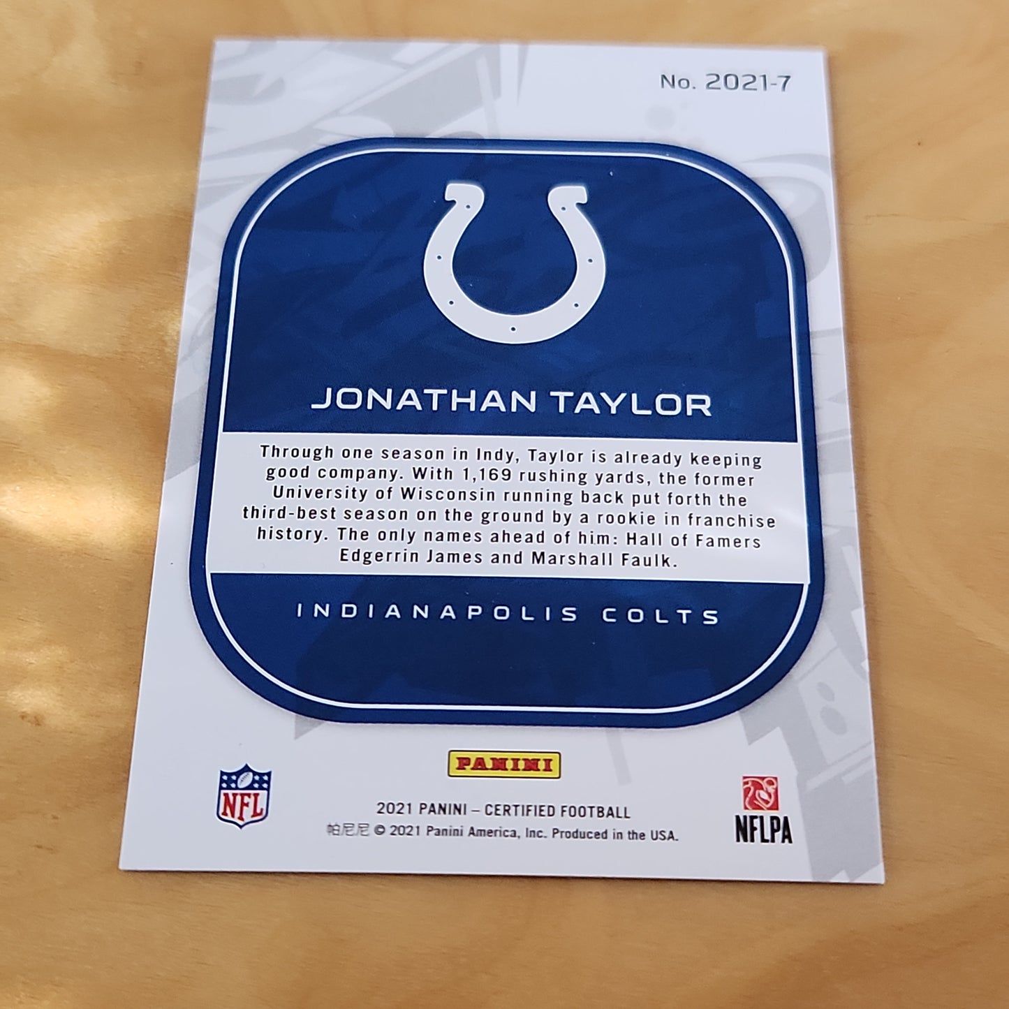 Panini Certified Graffiti 2021 Jonathan Taylor #2021-7