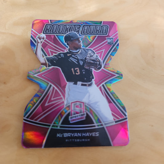 Panini Spectrr Prizm Pink Rookie Aura Dye-Cut Ke'Bryan Hayes RC 14/35 #RA-12