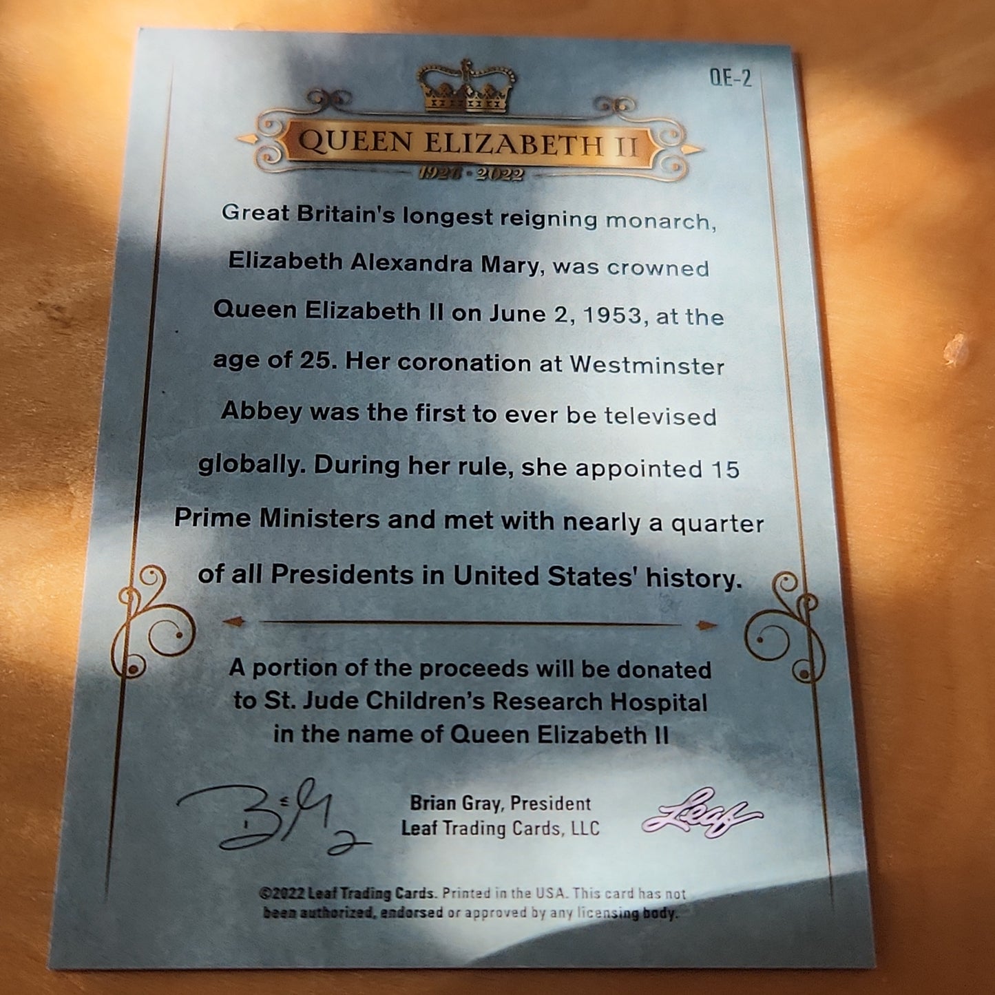 Leaf Queen Elizabeth II #QE-2
