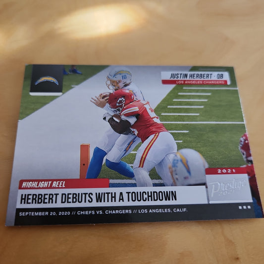 Panini Prestage Highlight Reel Justin Herbert #HR-JH