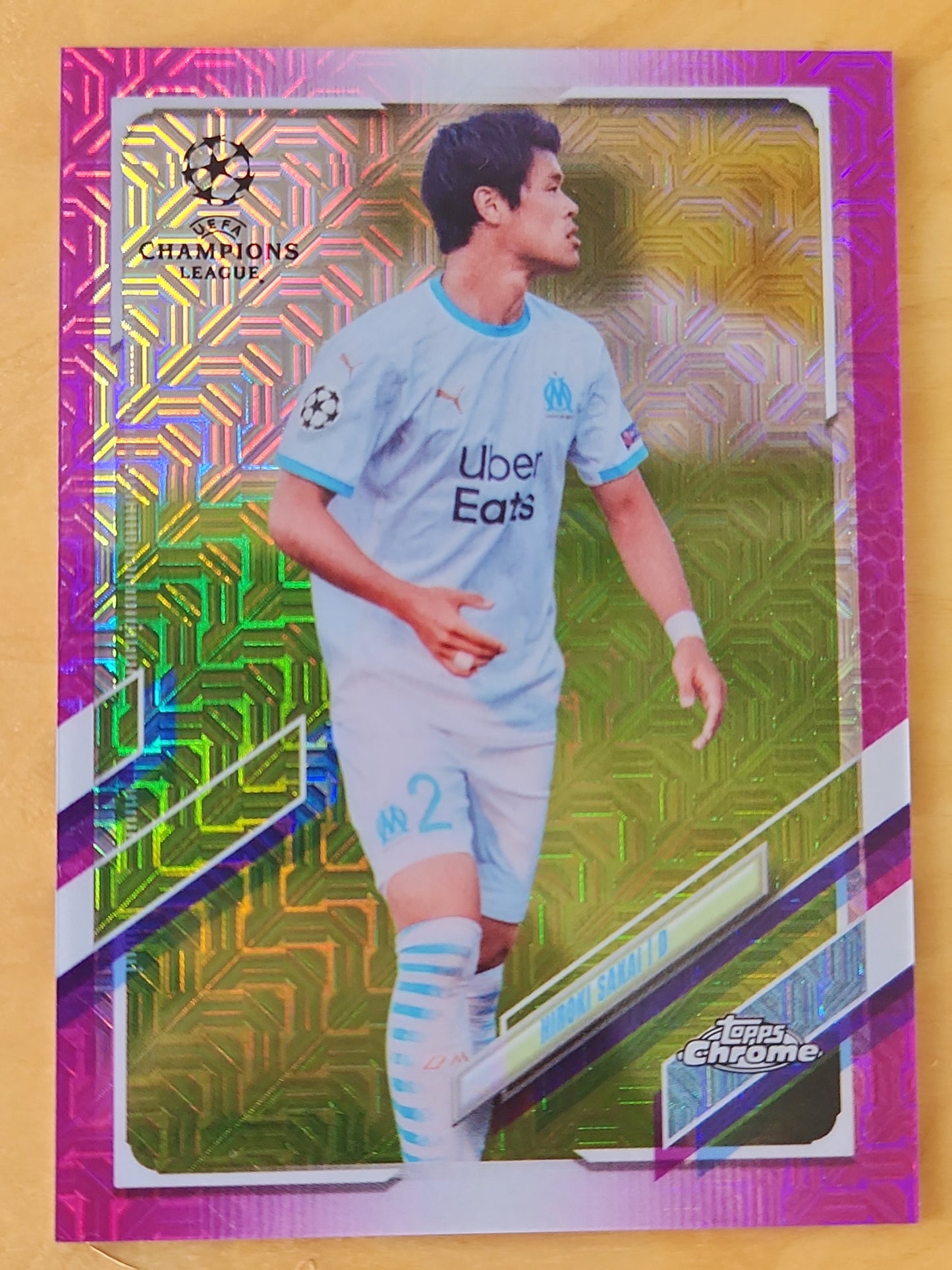 Hiroki Sakai Pink Mojo Topps Chrome UEFA Champions League 094/125 Droit Au But