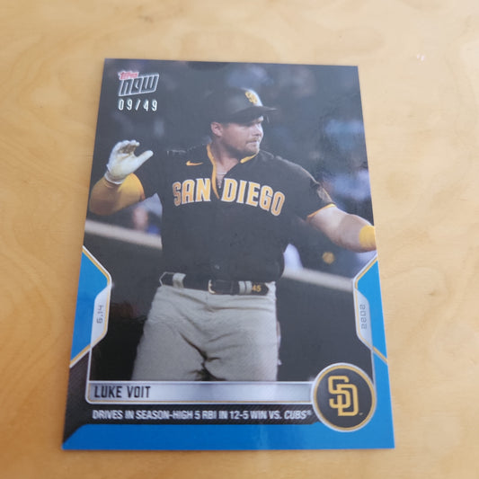 Topps Now Blue Luke Voit 09/49 #348