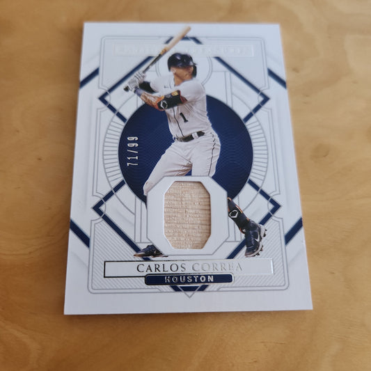 Panini National Treasures Carlos Correa Relic 71/99 #83